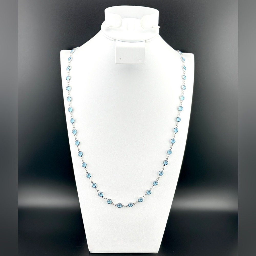 CHANELLE NECKLACE, AQUA 
Touchstone Crystal by Swarovski